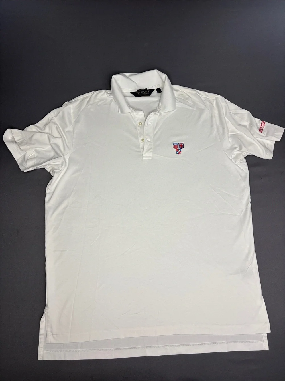 VTG Ralph Lauren Polo Shirt Men’s Extra Large Shield Ryder Team Patch Scioto Cup